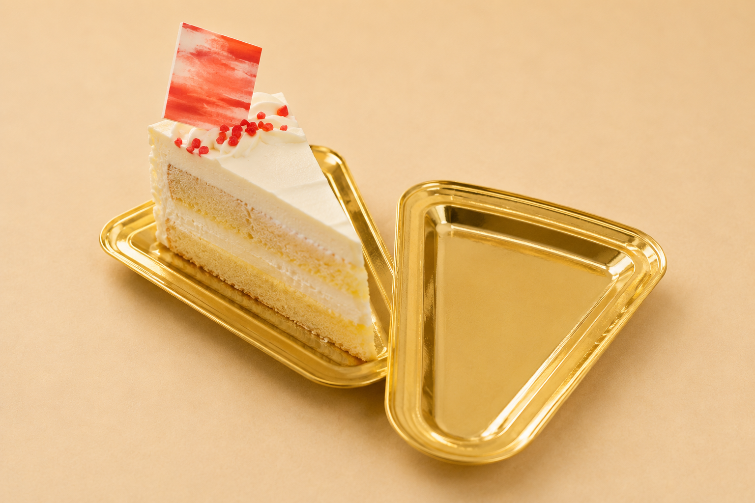TRIANGLE METALLISED TRAY