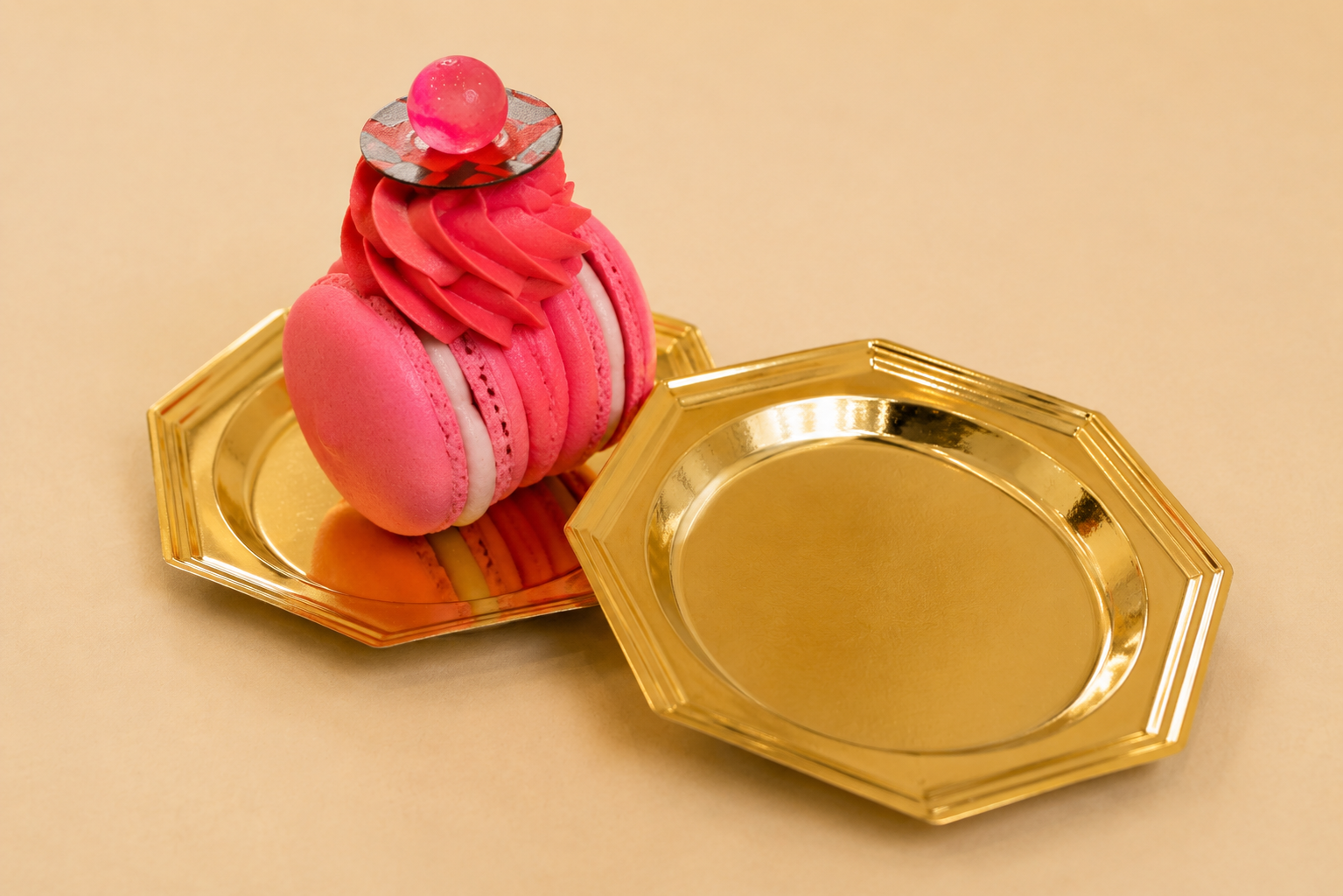 SMALL OCTA METALLISED TRAY
